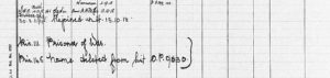 From Barksdale's R.A.F. service record, portion of a printed form with handwritten notations.