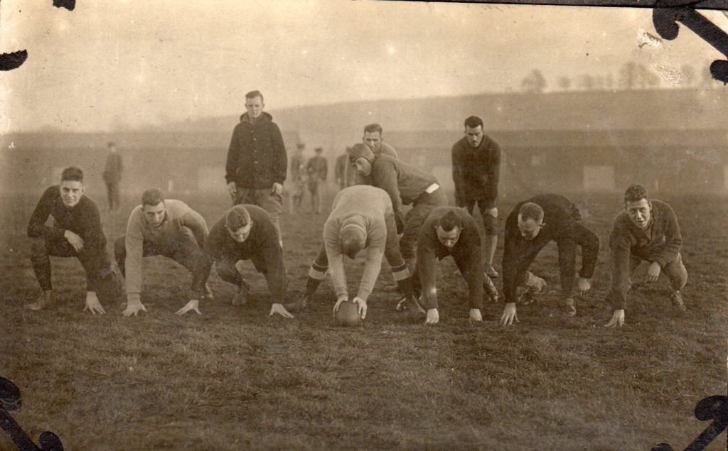 A football team ready to play.