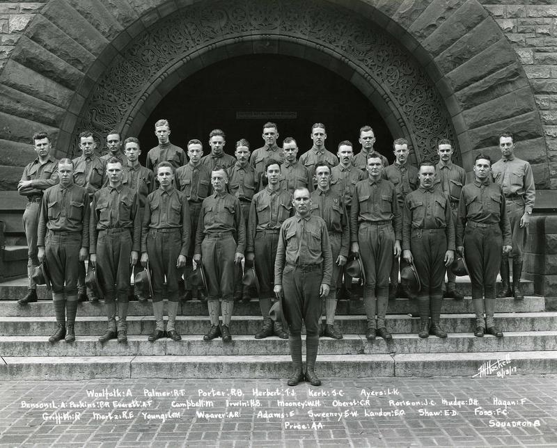 16. Squadron 8 at the Ohio State University School of Military Aeronautics, August 13, 1917.