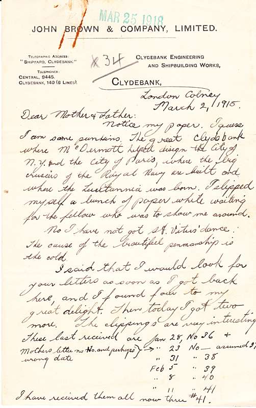 1. Letterhead from John Brown & Co.