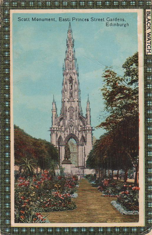 1. Picture post card of Scott Monument, Edinburgh.
