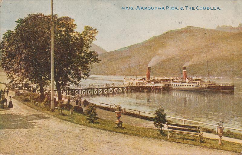 5. Picture post card of the Arrochar pier and the Cobbler.